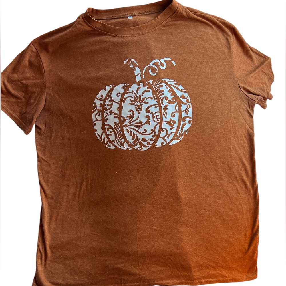 2X pumpkin burnt orange short sleeve T-shirt
C